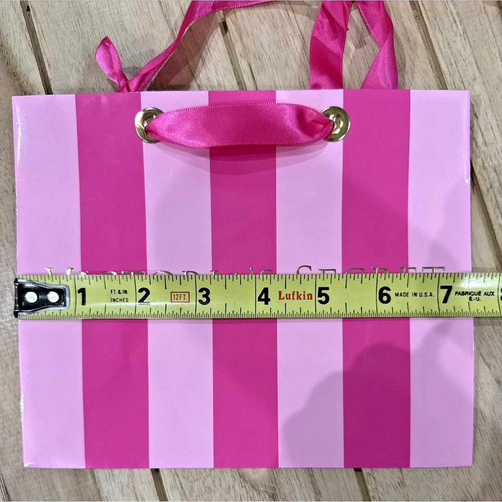 Victoria's Secret Gift Bag Gift Box Lot 25 Pc Small Medium Assorted Pink Striped